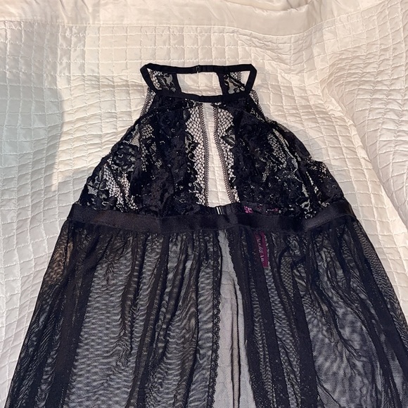 NWT 2PC ADORE ME BABYDOLL WITH MESH PANTIES SZ 3X BLK - Picture 3 of 10